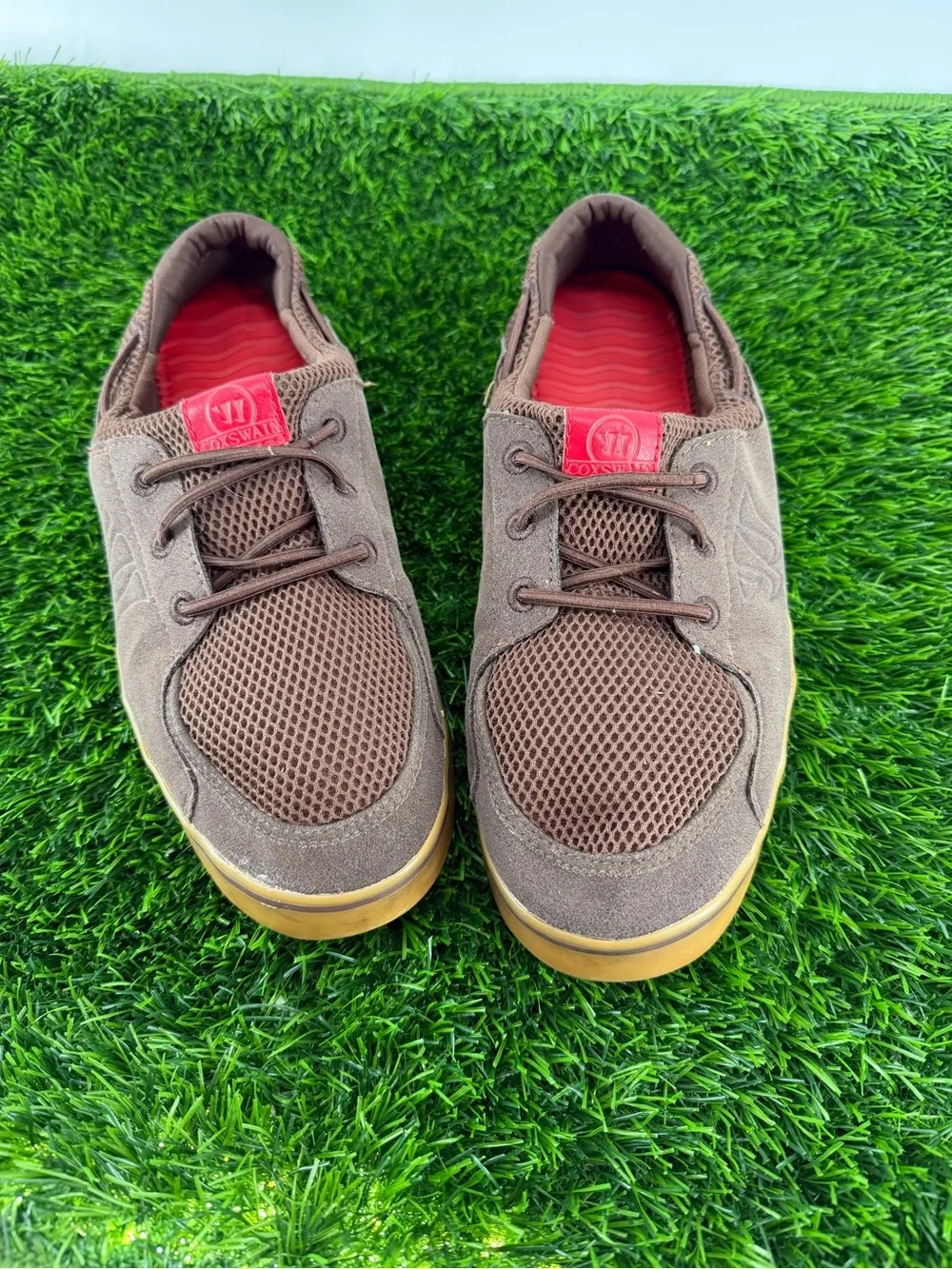 Warrior Coxswain Brown Mesh Suede Boat Shoes Mens 11 Sneakers COXBRG